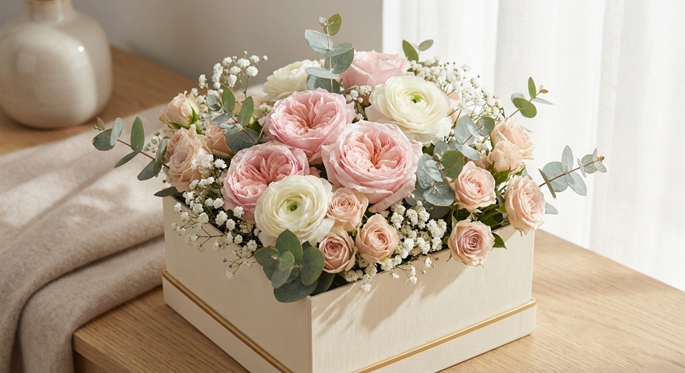 نمونه ترکیب گلهای مناسب برای باکس فانتزی هدیه